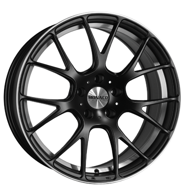 MONACO MIRABEAU MATT BLACK POLISHED 8,5x19