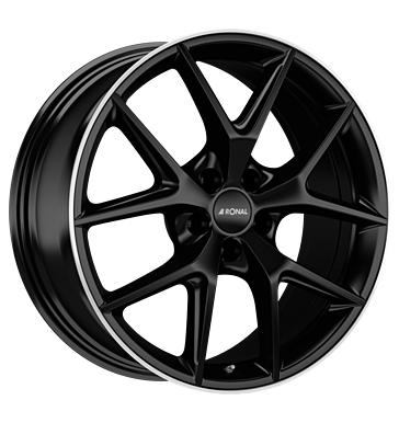 RONAL R75 JETBLACK-MATT-HORNKOPIERT 8x19